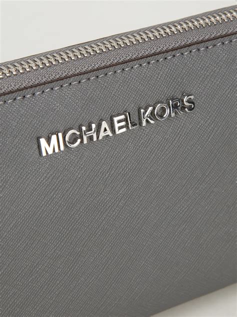 michael kors jet set wallet grey|bolso michael kors jet set.